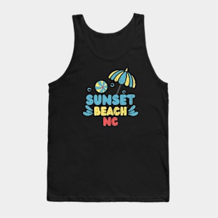 Sunset Beach, North Carolina Splash Beach Ball Fun Tank Top